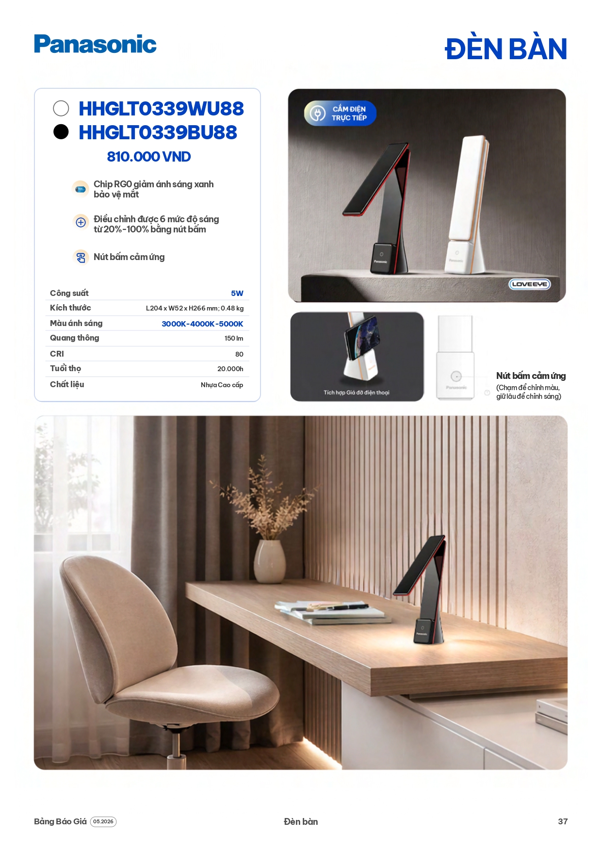 bảng giá đèn Panasonic mới nhất 